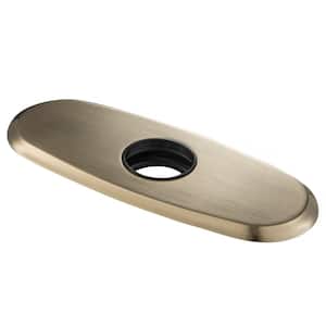 1.25 in. Stainless Steel Bathroom Faucet Single Hole Deck Plate in Brushed Gold
