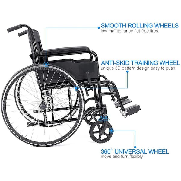 Universal Wheelchair Footplate - Replacement Parts, Foot Rest ,fits Drive  Blue Streak,Silver Sport 1-2, Cruiser III,Other Wheelchairs with Elevating