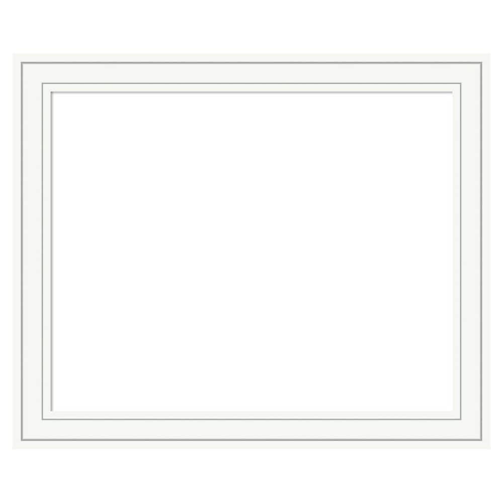Craftsman White 35 in. x 29 in. Wood Framed Dry Erase Magnetic Memo Board