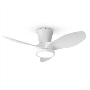 32 in. LED Indoor White Small Ceiling Fan with Light and Remote and Quiet Reversible DC Motor, 3 CCT Light Kit 3 Blades