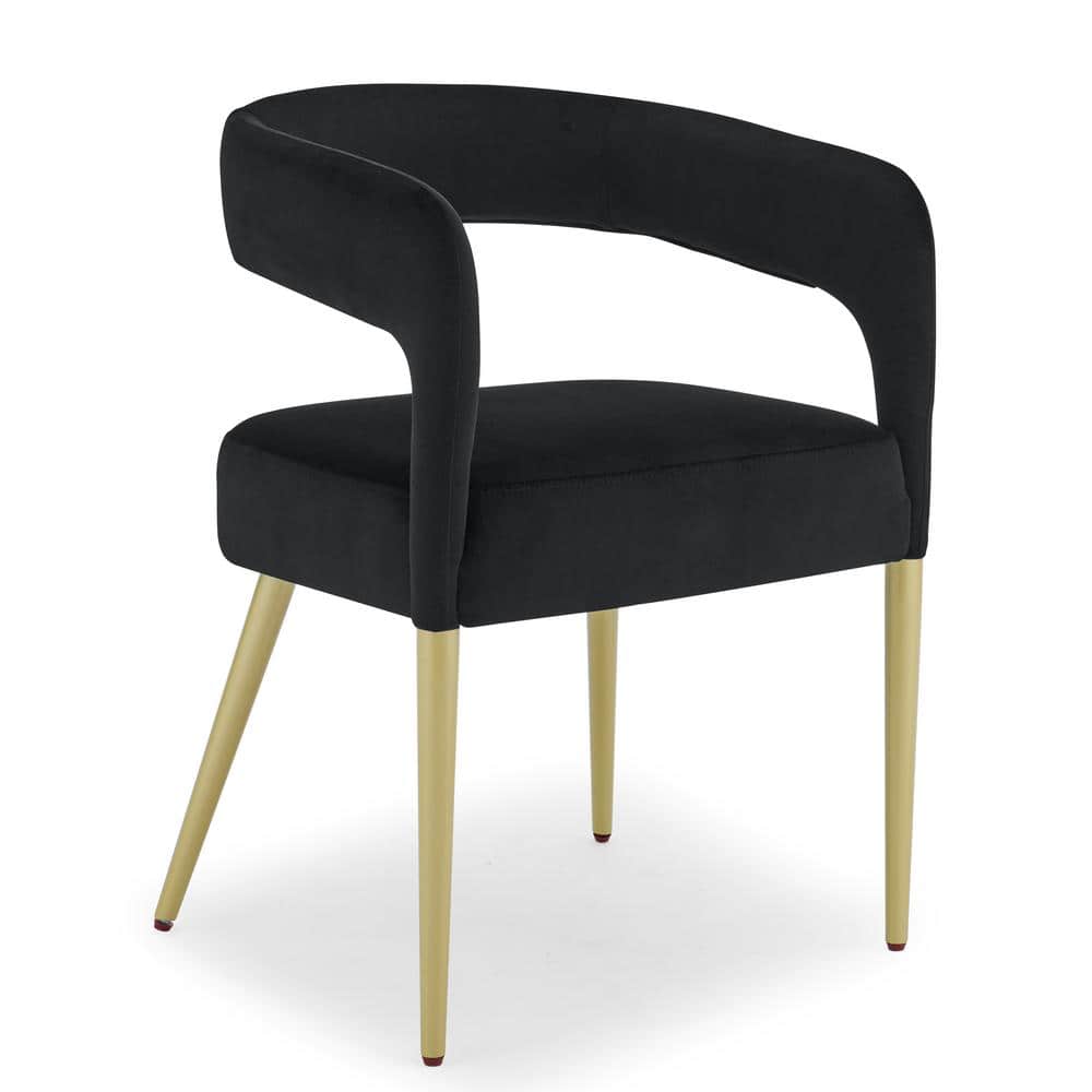 Black Flannel Arm Chair Barrel Upholstered Single Lounge Chair with Open Ba