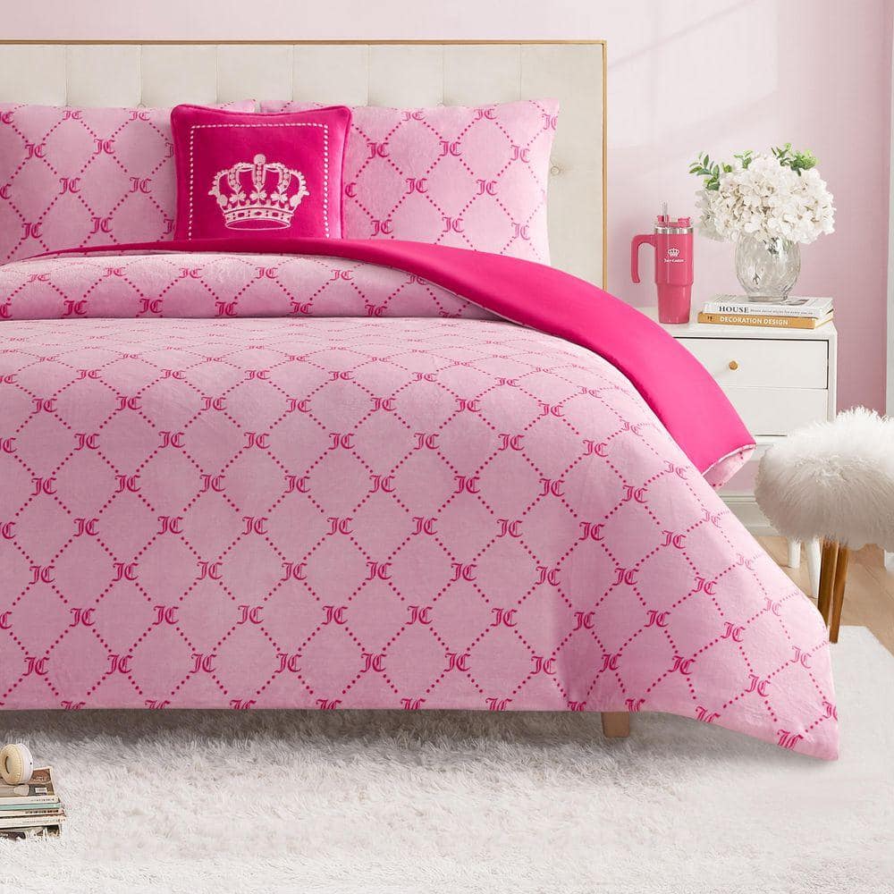 ”*！様 MILLER×Ameri BUISTIER SET TOP ピンク JUICY COUTURE Plush Trellis Link 3-Piece Pink Geometric Microfiber