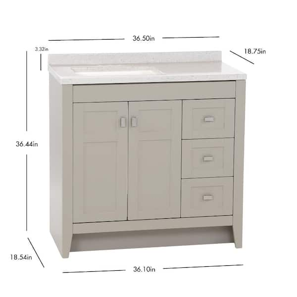 Home Decorators Collection Gray Vanity Sink Shelf Liner VSBL3336 - The Home  Depot