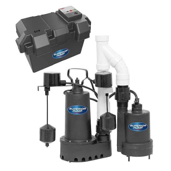 Superior Pump Pre-Assembled Emergency Backup Sump Pump System 92911 - The  Home Depot