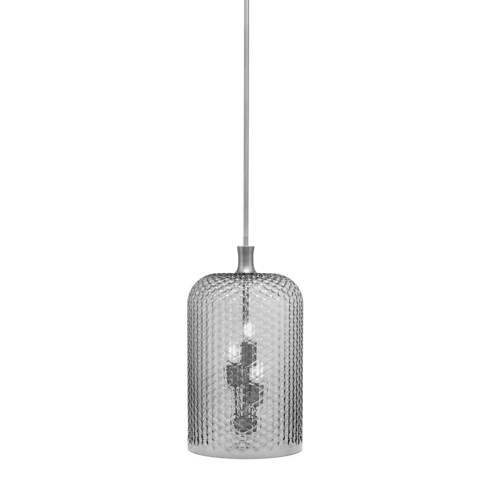 Tyler 60-Watt 3-Light Graphite Cluster Pendant Light with 12 Smoke Textu