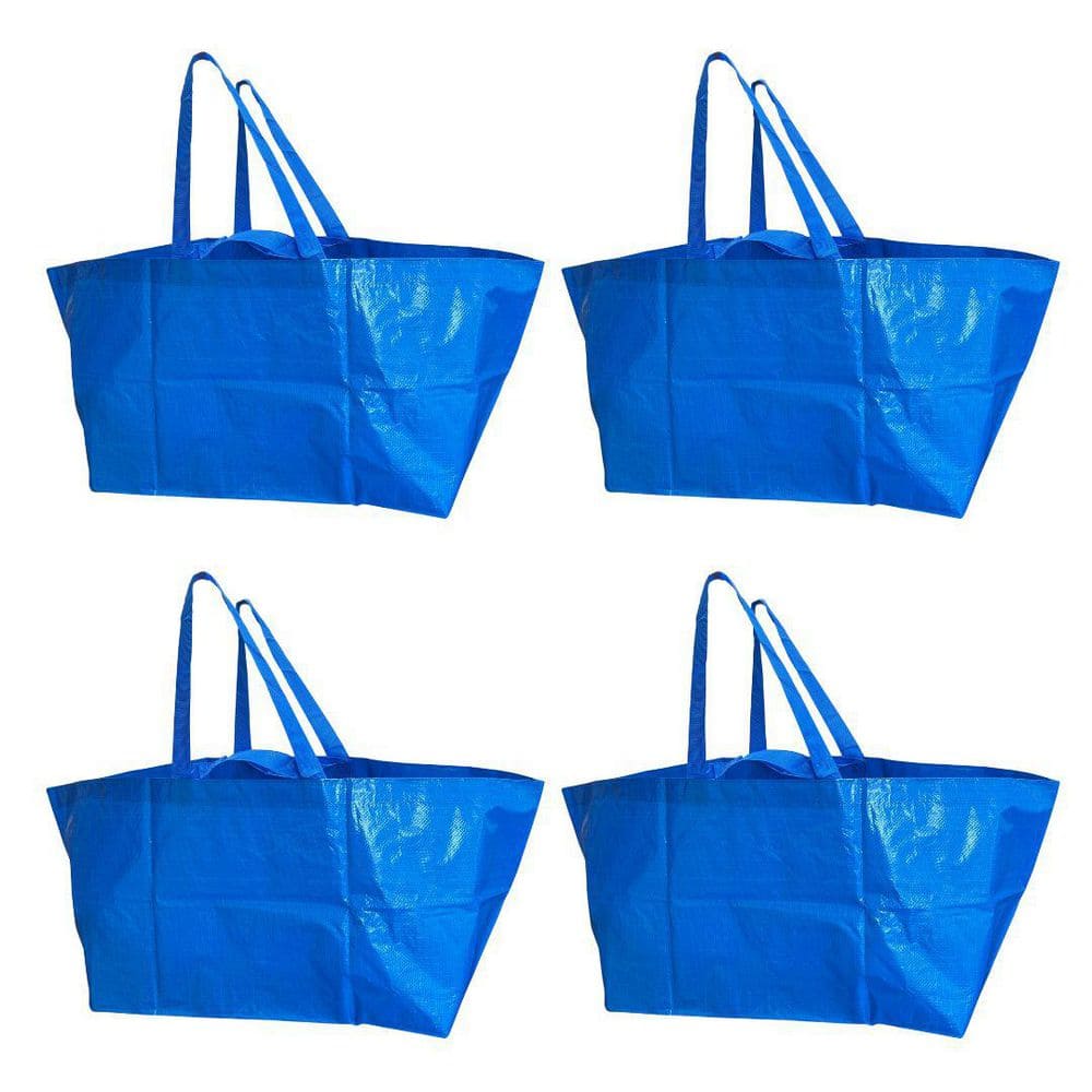 DURASACK 18 gal. Haul-It-All Moving Tote Bag, Blue 4-Pack IB-36X13