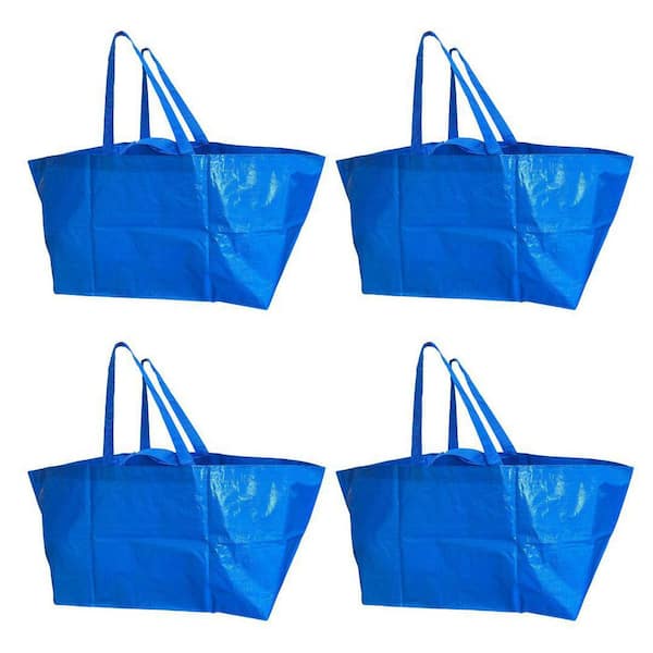 18 gal. Haul-It-All Moving Tote Bag, Blue 4-Pack
