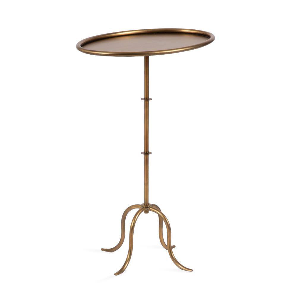 Bajoria 16 in. Gold Oval Metal End Table price history on PriceWatchPro