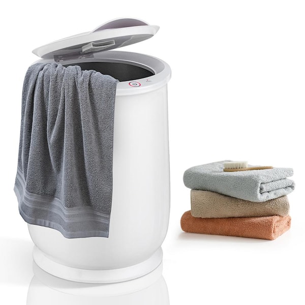 4-Towel Holder White Spa Hot Towel Warmer Bucket with Flip-top Lid and Fragrance Holder