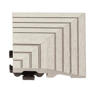 3 in. x 3 in. Composite Deck Tile Corner Trim in Star Gray (4-Pieces Per Box)