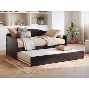 Acadia Espresso Twin Solid Wood Daybed with Twin Trundle