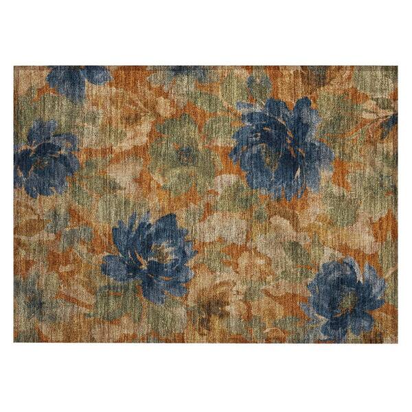 Chantille Machine Washable Indoor/Outdoor Abstract ACN3022 Paprika 3 ft. x 4 ft. Area Rug