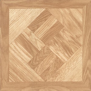 Chaucer Oak 3 MIL x 12 in. W x 12 in. L Peel and Stick Vinyl Tile Flooring (45 sqft/case)