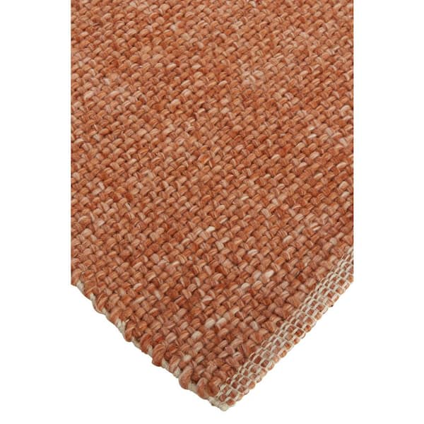 9 x 12 Orange Solid Color Area Rug