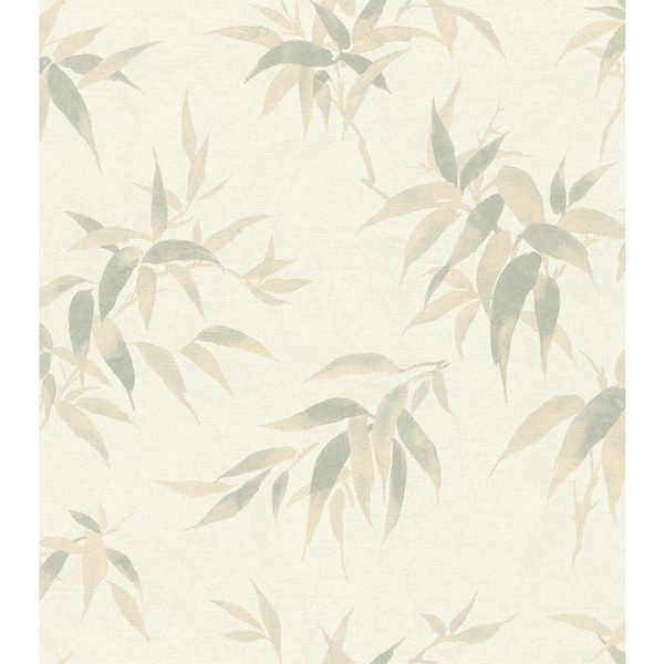 Advantage Minori White Leaves Wallpaper