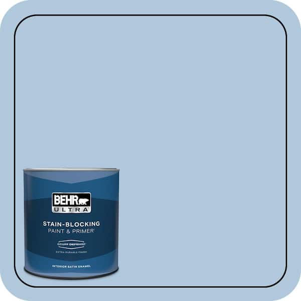 BEHR ULTRA 1 qt. #M510-2 Life at Sea Extra Durable Satin Enamel Interior Paint & Primer
