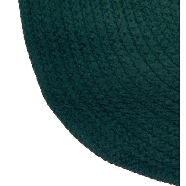 Alpine Braid Collection Hunter Solid 20" x 30" 100% Polypropylene Reversible Indoor Area Rug