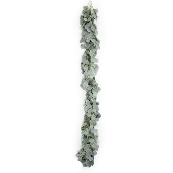 Artificial Vine Plants Hanging Ivy Green Leaves Garden Decoration Garland  Grape Without Pot Fake Greenery Plant Home Accessories Size: without pot,  Color: Eucalyptus grey
