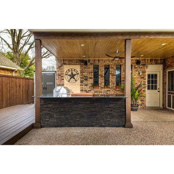 Bayside Denali Anthracite Ledger 9 in. x 19.5 in. Textured Cement Concrete Look Wall Tile (6 sq. ft./Case)