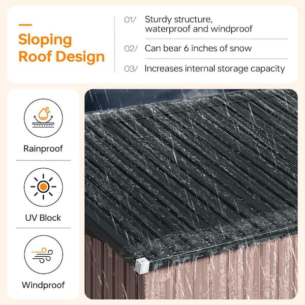 Sizzim 6 ft. W x 4 ft. D Metal Lean-to Shed Storage Shed 22 sq. ft