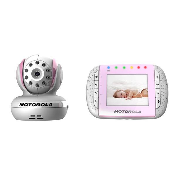 MOTOROLA 2.8 in. Wireless Digital Audio with Video Baby Monitor - Pink