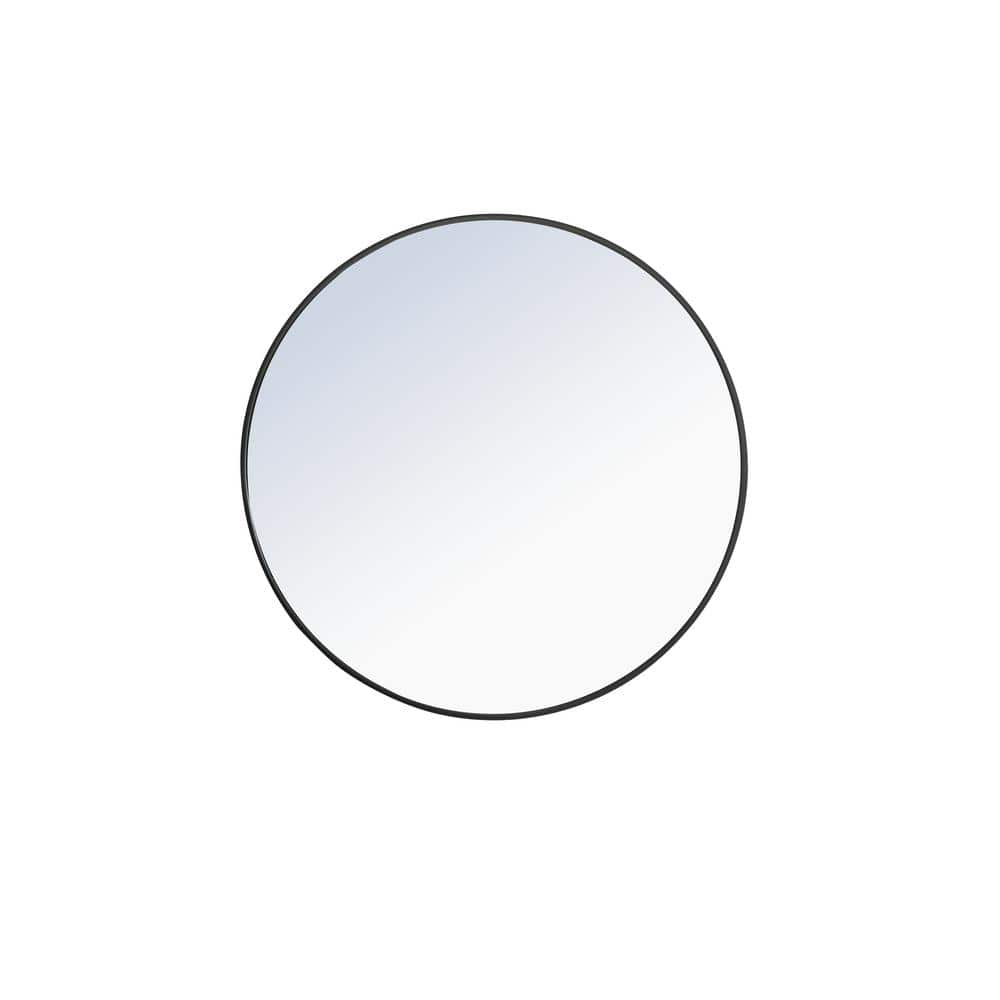 Medium Round Black Modern Mirror (36 in. H x 36 in. W) WM8082Black ...