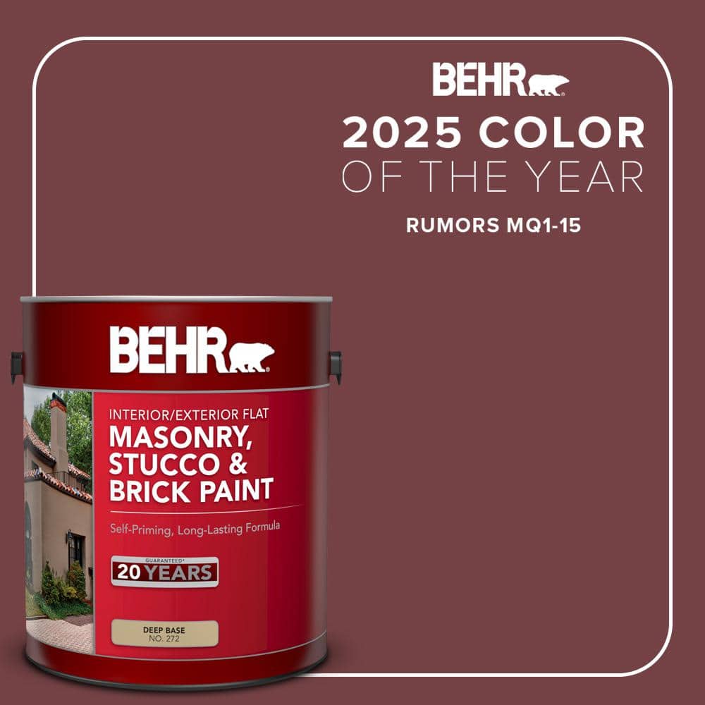 1 gal. #MQ1-15 Rumors Flat Masonry, Stucco and Brick Interior/Exterior Pain