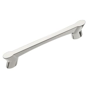 Wisteria Collection 3-3/4 in. (96 mm) Bright Nickel Cabinet Drawer/Door Pull