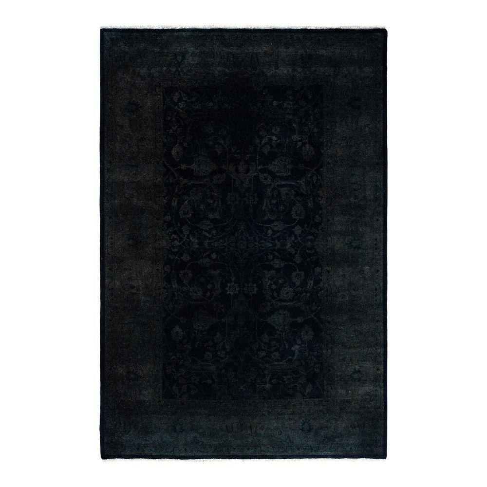 Fine Vibrance Black 4 ft. x 6 ft. Solid Wool Indoor Area Rug price history on PriceWatchPro