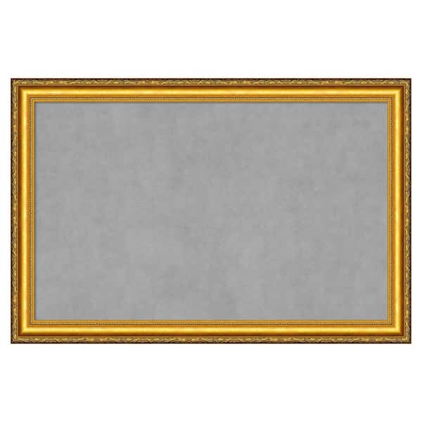 Amanti Art Colonial Embossed Gold 36 in. x 24 in. Framed Magnetic Board