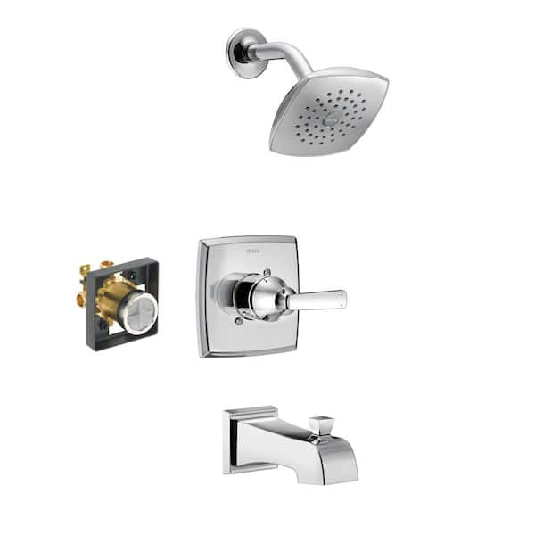 Delta Ashlyn Single Handle 1-Spray Tub and Shower Faucet 1.75 GPM in Chrome Valve Included