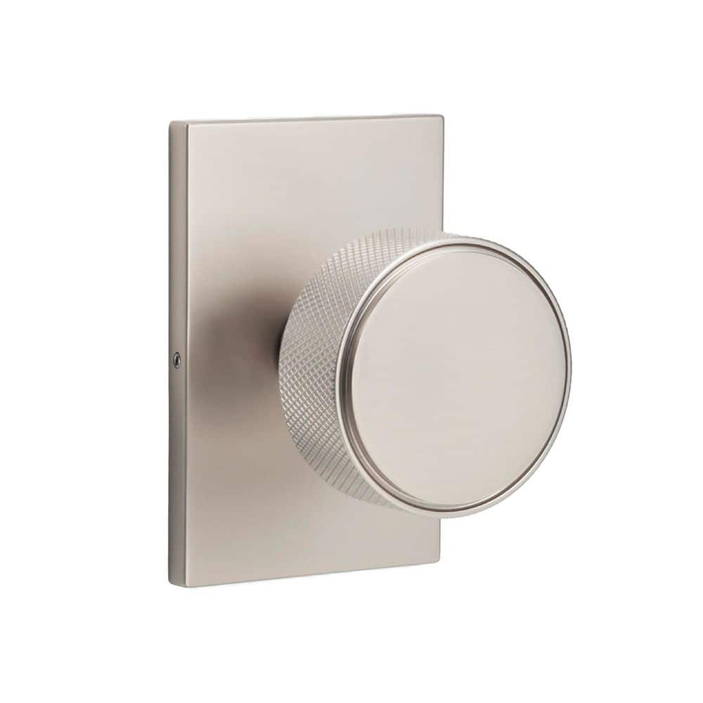 Taylor Satin Nickel Modern Heavy Duty Knurled Interior Door Knob, Rectangle Plate with Concealed Screws (Double Dummy) price history on PriceWatchPro