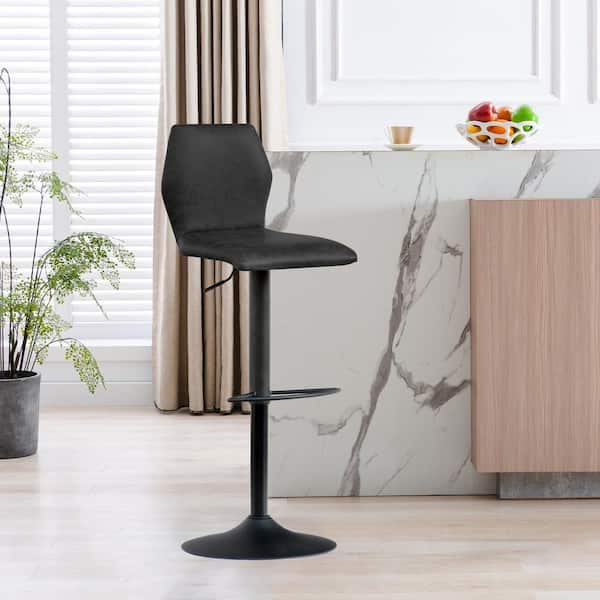 Waverly Gaslift Counter Stool in Black