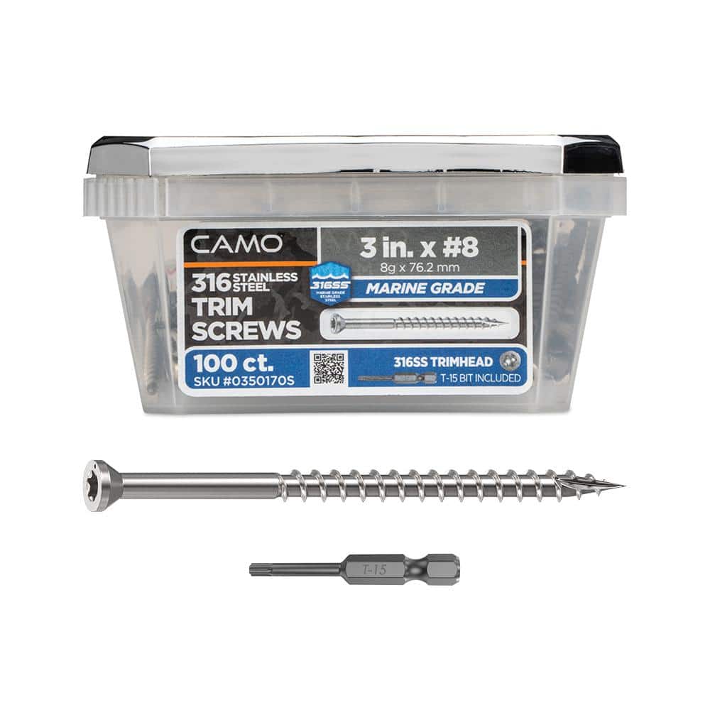3 in. #8 316 Stainless Steel Premium Star Drive Trim Screws (100-Count) price history on PriceWatchPro