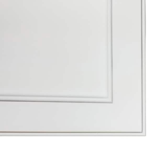 WG Wood Products 15.5 in. W x 65 in. H x 3.5 in. D Linwood Bead Panel White Recessed Solid Wood Medicine Cabinet without Mirror