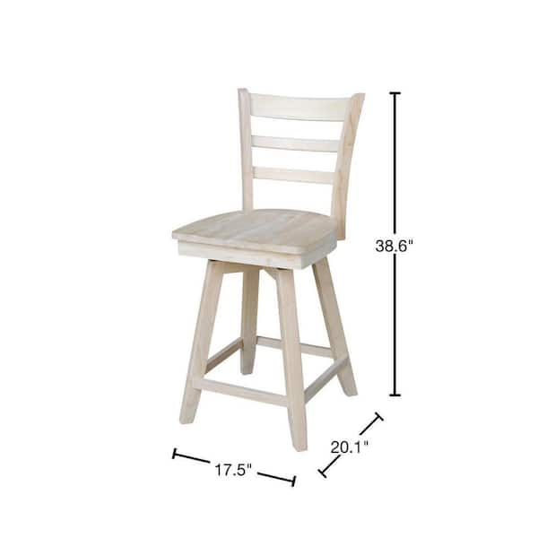 unfinished swivel counter stool