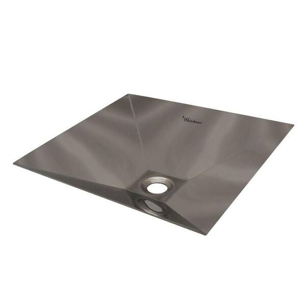 Whitehaus Collection Wall-Mounted Bathroom Sink in Polished Stainless Steel