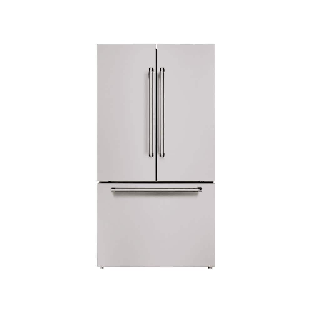 Hallman 36 in. FS French Door Total 20.3 cu. ft. Refrigerator(14.2), Bottom Freezer(6.1)/Automatic Icemaker, Stainless Steel, Silver -  HRFSFDBM36SS