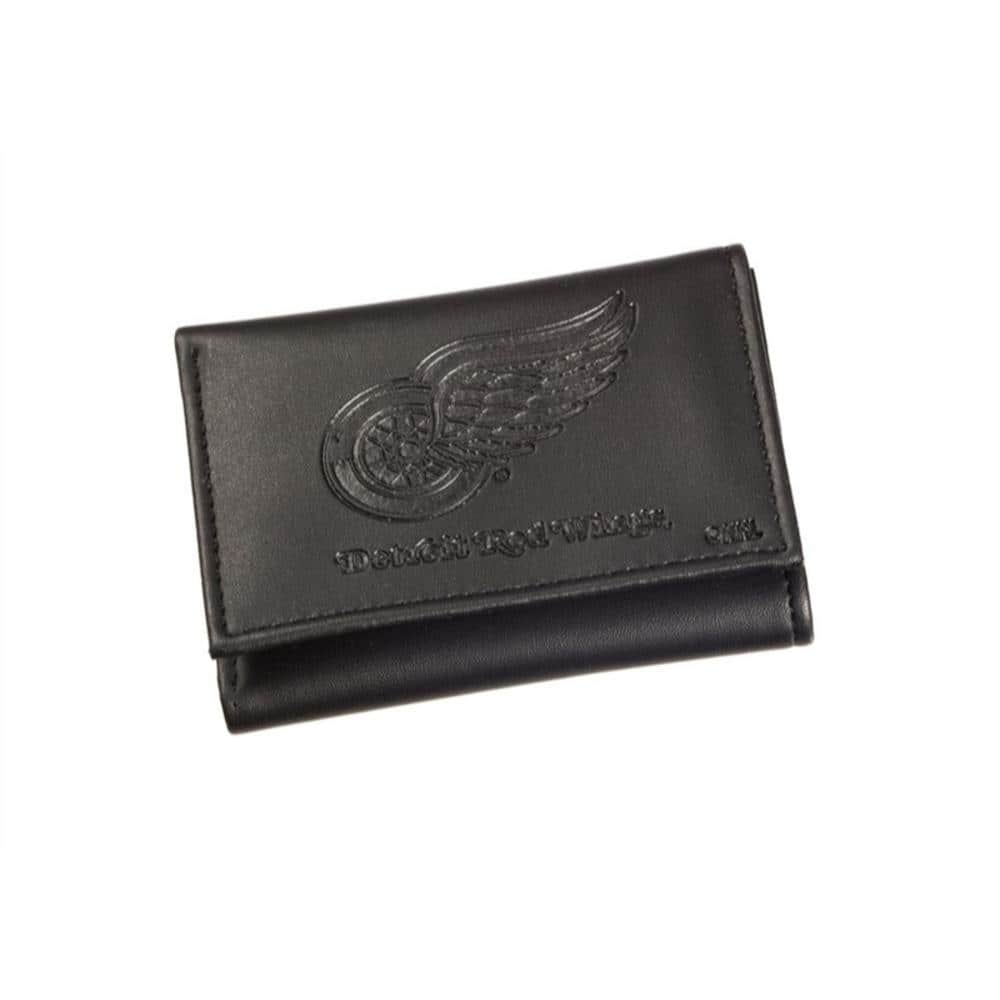 Team Sports America Detroit Red Wings NHL Leather Tri-Fold Wallet, Black -  7WLTT4359