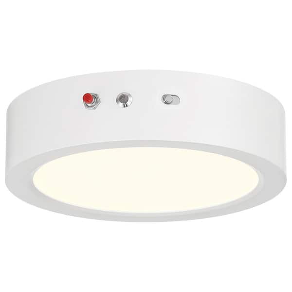 Access Lighting Slim 7 in. 15-Watt White Integrated LED Flush Mount with White Acrylic Shade