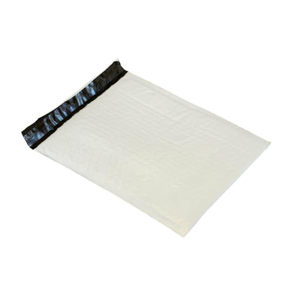 MAILERS4U 8.5 in. x 12 in. White Poly Self Sealing Bubble Mailer Padded Envelopes (50-Set)