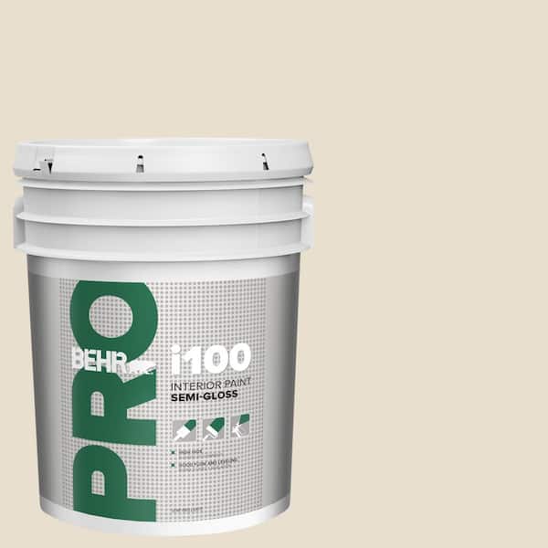 5 gal. #MS-33 Eggshell White Semi-Gloss Interior Paint