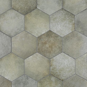 Heritage Hex Jungle 7 in. x 8 in. Porcelain Floor and Wall Tile (7.5 sq. ft./Case)