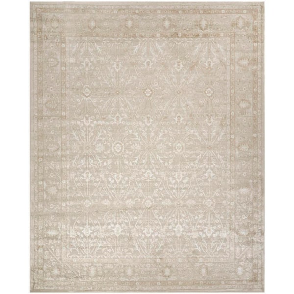 Dekor Cream Beige 8 ft. x 10 ft. Diamond Traditional Area Rug