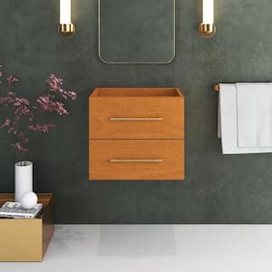 Napa 24 in. W. x 20 in. D Single Sink Bathroom Vanity Wall Mounted in Pacific Maple - Cabinet Only