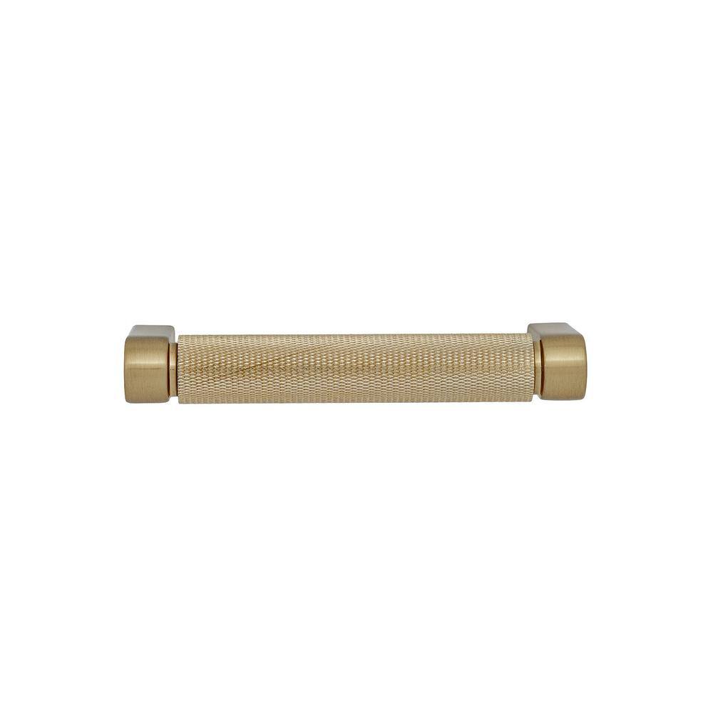 Kent Knurled Satin Brass Cylindrical Bar Handle Pull