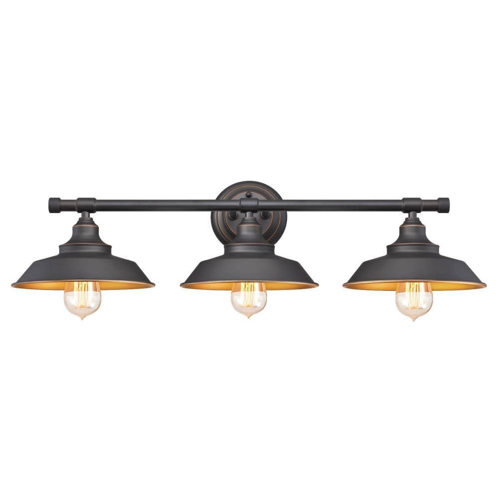 Westinghouse Iron Hill 3-Light Oil Rubbed Bronze Wall Mount Bath Light -  Westinghouse Lighting, 6344900