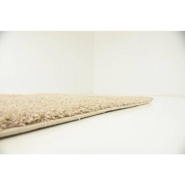 Unique Loom Studio Solid Shag Taupe 2' 0 x 6' 7 Runner Rug 3132686