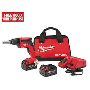 M18 FUEL 18V Lithium-Ion Brushless Cordless Drywall Screw Gun Kit with (2) 5.0Ah Batteries, Charger and Tool Bag