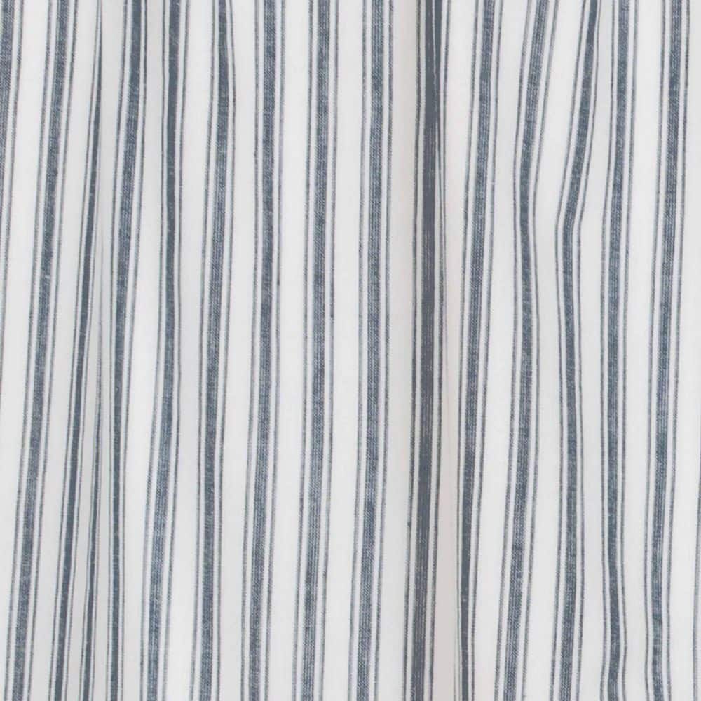 Denim Blue and White Striped Cotton Valance 16x72